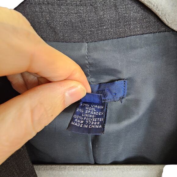 J Crew Womens Virgin Wool Blazer Size 10 Dark Academia Preppy Classic Old Money - Picture 7 of 8